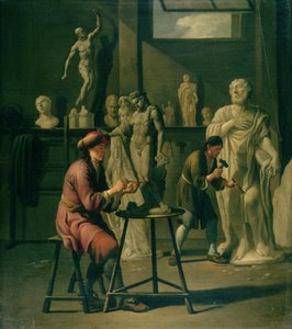 Interior de un estudio de escultores