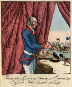 Mariscal de campo Generalísimo Príncipe Alexander Suvorov 1729-1800, c. 1790 de Johann Hieronymus Loeschenkohl