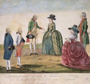 Encuentro entre José II de Alemania y la emperatriz Catalina la Grande en Koidak, 18 de mayo de 1787