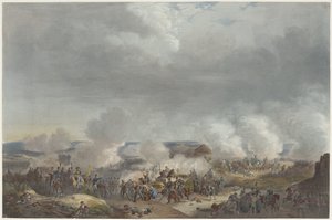 Príncipe de Orange en la batalla de Quatre-Bras, 1815 Doce láminas de la llegada e inauguración de Guillermo I en Bruselas y las batallas de Quatre-Bras y Waterloo en 1815 (título de la serie)