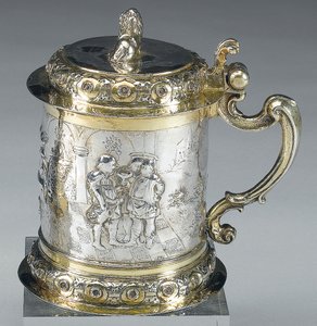 Jarra, Danzig, c.1680 (plata dorada parcial) de Johann II Rohde
