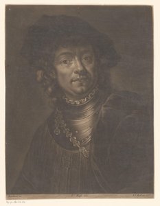 Retrato de Rembrandt van Rijn de Johann Jacob Haid (possibly)