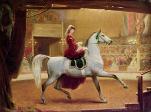 El jinete del circo, 1865 de Johann Jakob Eduard Handwerk