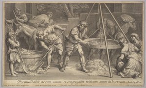 El trigo y la paja, 1728 de Johann Jakob Frey the Elder