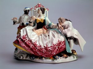 Dama con un perro faldero, 1737