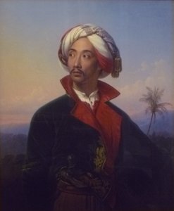 Retrato del príncipe Raden Saleh Syarif Bustaman (1811-1880) de Johann Karl Bähr