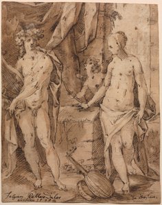 Apolo con Erato y Cupido de Johann Kellerthaler