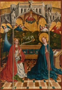La Anunciación, completado en 1457 de Johann Koerbecke