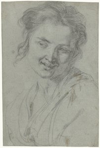 Estudio de una mujer sonriente de Johann Liss
