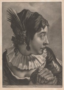 Retrato de mujer con pluma de Johann Lorenz Haid