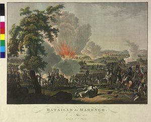 Batalla de Marengo el 14 de junio de 1800 (aguafuerte y aguatinta) de Johann Lorenz Rugendas