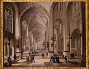 Interior de una iglesia gótica de Johann Ludwig Ernst Morgenstern