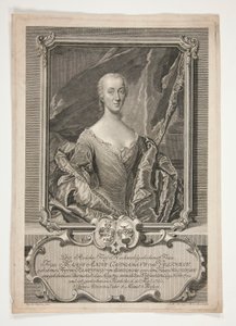 Retrato de Marie Anne Catherine von Veltheim de Johann Martin Bernigeroth