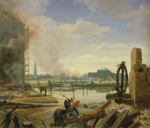 Hamburgo después del incendio de 1842
