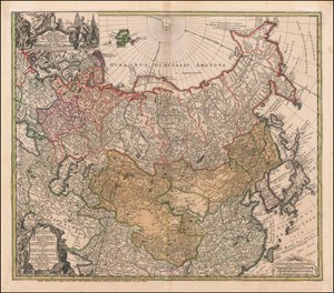 Mapa de Rusia y Tartaria de 1739, por Johann Matthias Hase