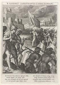 San Juan de Capistrano lidera las fuerzas cristianas en el sitio de Belgrado, 1615 de Johann Matthias Kager