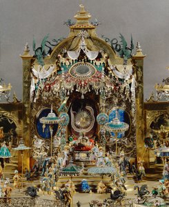 La corte de Delhi en el aniversario del Gran Aureng-Zeb mogol ... (oro y esmalte) de Johann Melchior Dinglinger