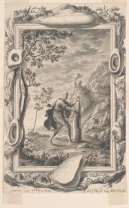 Estudio para Jacob Vierte Aceite sobre la Piedra en Betel, Placa 87, Physica Sacra