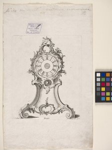Reloj (grabado) de Johann Michael Hoppenhaupt