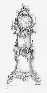Diseño para un reloj de pie, c.1750 de Johann Michael Hoppenhaupt