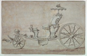 Dibujo, Diseño para un Cabriolet, antes de 1750 de Johann Michael Hoppenhaupt II