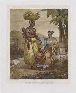 Mujeres negras de Río de Janeiro. De Malerische Reise in Brasilien, 1835
