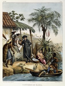Trajes de Bahía, de "Viaje Pintoresco a Brasil", 1835 de Johann Moritz Rugendas