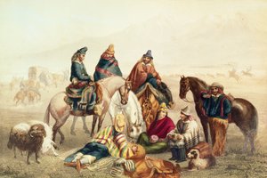 Trajes de rústicos chilenos, ilustración de 