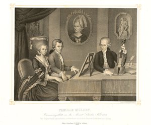 Familia Mozart de Johann Nepomuk Croce della