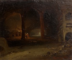 Visitantes en una bóveda subterránea de Johann Nepomuk Ender