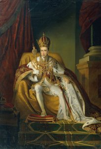 El emperador Fernando I en el atuendo de coronación de Johann Nepomuk Ender