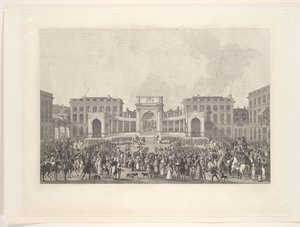 Investidura del rey Guillermo I en Bruselas, 1815 de Johann Nepomuk Gibèle