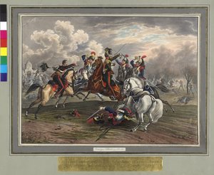 Frederic Dittmayer rescata el 17 de febrero de 1814 en Villeneuve al coronel sargento barón de Trach del cautiverio de los coraceros franceses.