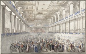 Redoute paré durante el Congreso de Viena el 9 de octubre de 1814, c. 1815 de Johann Nepomuk Hoechle