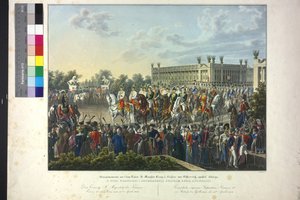 La conmovedora majestad del emperador Francisco I en París el 15 de abril de 1814 de Johann Nepomuk Hoechle