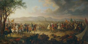 El emperador Leopoldo I y el rey Jan III Sobieski antes de Viena
