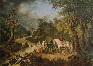 Rudolf von Habsburg y el sacerdote de Johann Nepomuk Höchle