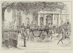 Llegada del emperador alemán a Osborne House de Johann Nepomuk Schonberg