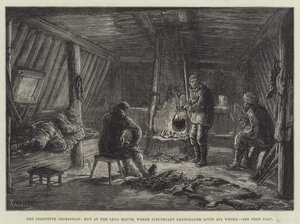 La Expedición Jeannette, Cabaña en la Boca del Lena, donde el Teniente Danenhauer vivió seis semanas de Johann Nepomuk Schonberg