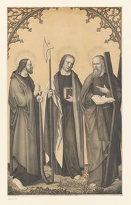 Santiago el menor, Mateo y Andrés
Obras de la colección de los hermanos Boisserée (título de la serie)
Galerie des Frères Boisserée (título de la serie) de Johann Nepomuk Strixner