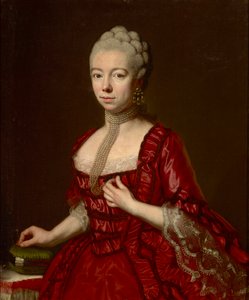Retrato de la baronesa Sophia Katharina von Brukenthal, nee von Klockner (1725-1782), por Della Croce, Johann Nepomuk (1736-1819). Óleo sobre lienzo, hacia 1790. Dimensión: 93x76 cm. Museo Nacional Brukenthal, Sibiu