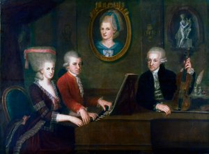 La Familia Mozart, 1780-1781 de Johann Nepomuk della Croce