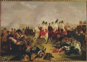 Victoria del Archiduque Carlos sobre Napoleón I en Aspern, cerca de Viena ... de Johann Peter Krafft