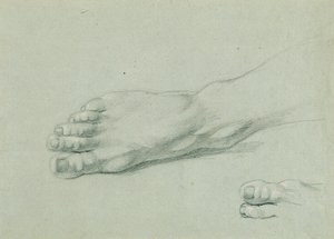 Estudio de pies para "Arindal y Daura" de Johann Peter Krafft