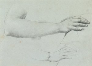 Estudio de manos para "Arindal y Daura" de Johann Peter Krafft