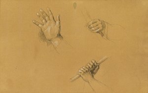 Estudios de manos para la "Escena de la lucha por la libertad tirolesa" de Johann Peter Krafft
