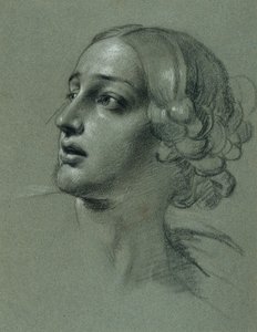 Estudio de cabecera para "Arindal y Daura" de Johann Peter Krafft