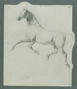 Estudio de caballos para "Rüdiger y Angelika" de Johann Peter Krafft