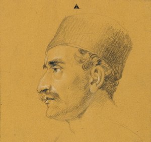 Estudio de retrato sobre el "Fracaso de Nikolaus Zriny frente a la Fortaleza Szigeth"