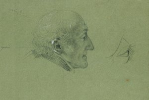 Estudio de retrato para el "Regreso a casa del hombre Landwehr" (1820) de Johann Peter Krafft